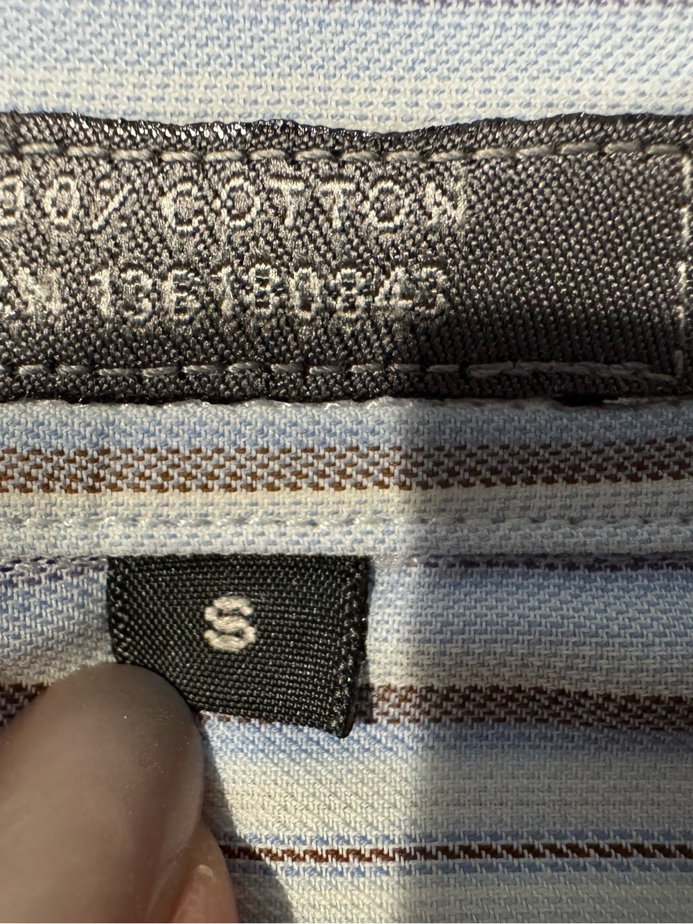 WONDERFUL  SALVATORE FERRAGAMO ITALY STRIP SHIRT LONG  SLEEVES COTTON SIZE S - Picture 7 of 8